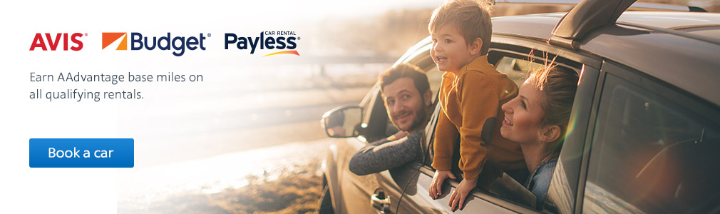 Earn AAdvantage base miles on all qualifying rentals. Book a car